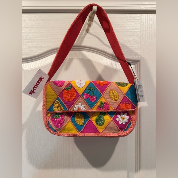 America and Beyond Handbags - Viral Beaded Bag Tjmaxx TikTok Fruit Neon Shoulder Bag NWT